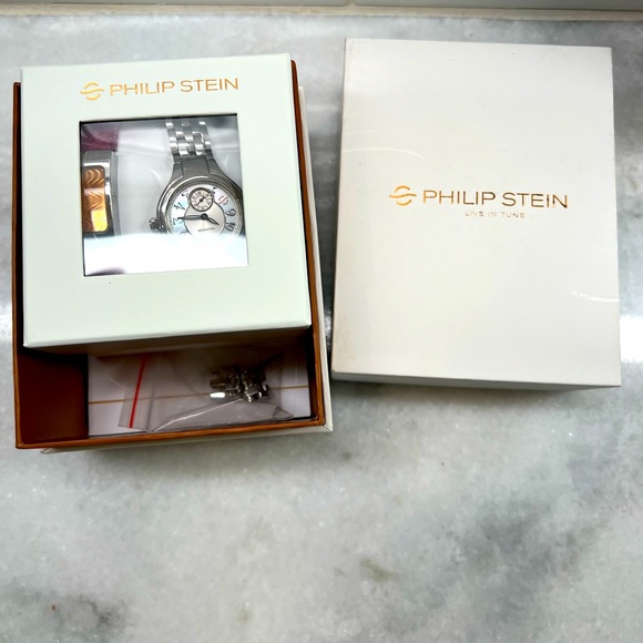 Set Philip Stein Stainless Steel women’s quartz plus Slim Sleep bracelet - Picture 2 of 13